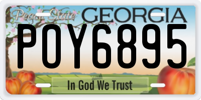 GA license plate POY6895