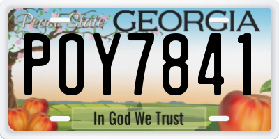 GA license plate POY7841