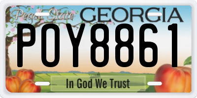 GA license plate POY8861