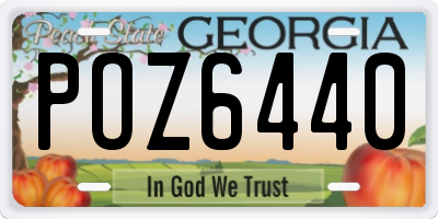 GA license plate POZ6440