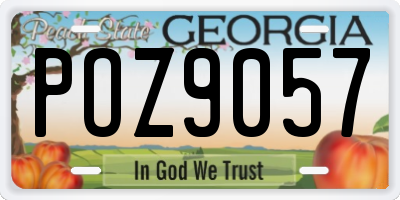 GA license plate POZ9057
