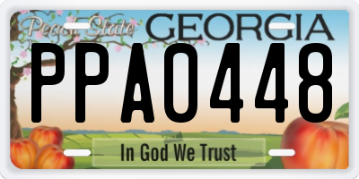 GA license plate PPA0448