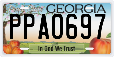 GA license plate PPA0697