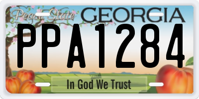 GA license plate PPA1284