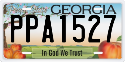 GA license plate PPA1527
