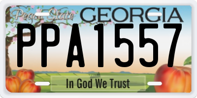 GA license plate PPA1557