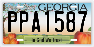 GA license plate PPA1587