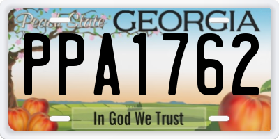 GA license plate PPA1762