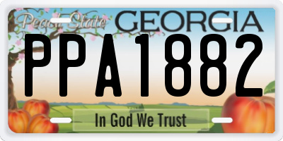 GA license plate PPA1882