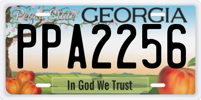 GA license plate PPA2256