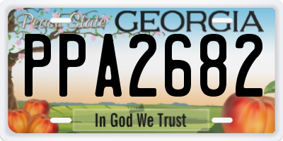 GA license plate PPA2682