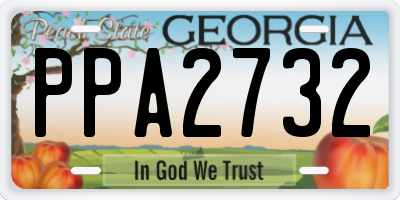 GA license plate PPA2732