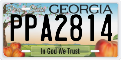 GA license plate PPA2814