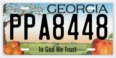 GA license plate PPA8448