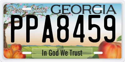 GA license plate PPA8459