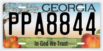GA license plate PPA8844
