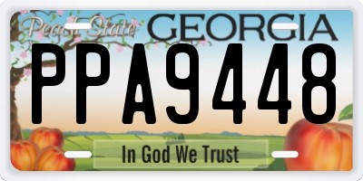GA license plate PPA9448