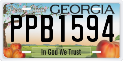 GA license plate PPB1594