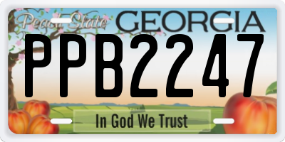 GA license plate PPB2247
