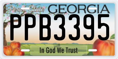 GA license plate PPB3395