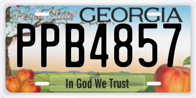 GA license plate PPB4857
