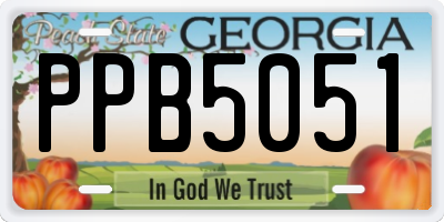 GA license plate PPB5051