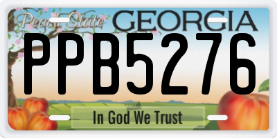 GA license plate PPB5276