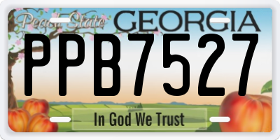 GA license plate PPB7527