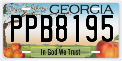 GA license plate PPB8195