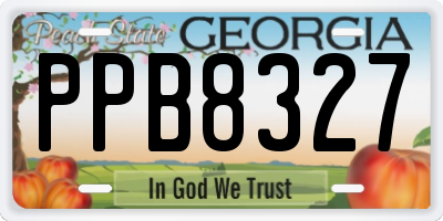 GA license plate PPB8327
