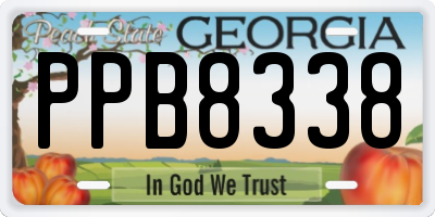 GA license plate PPB8338
