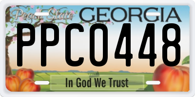 GA license plate PPC0448