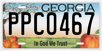 GA license plate PPC0467