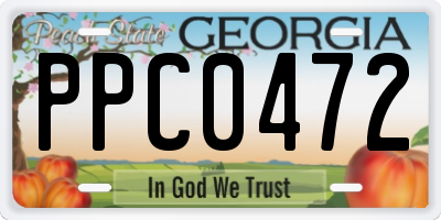 GA license plate PPC0472