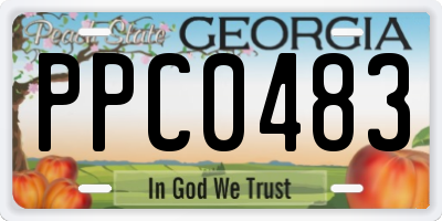 GA license plate PPC0483