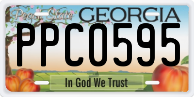 GA license plate PPC0595