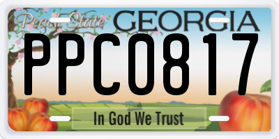 GA license plate PPC0817