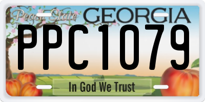 GA license plate PPC1079