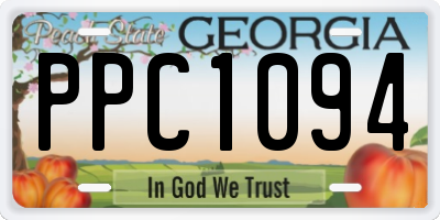 GA license plate PPC1094