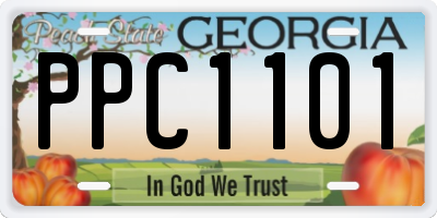 GA license plate PPC1101