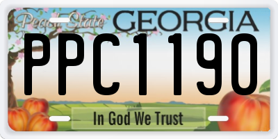 GA license plate PPC1190