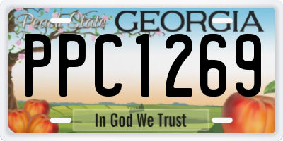 GA license plate PPC1269
