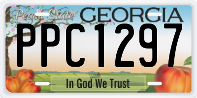 GA license plate PPC1297