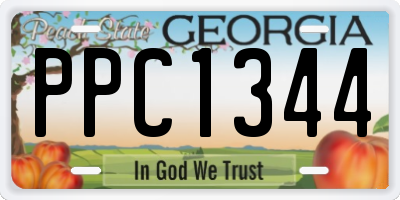 GA license plate PPC1344