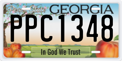 GA license plate PPC1348