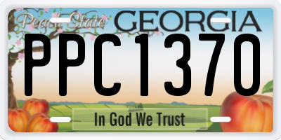 GA license plate PPC1370