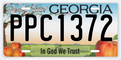 GA license plate PPC1372