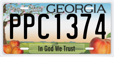 GA license plate PPC1374