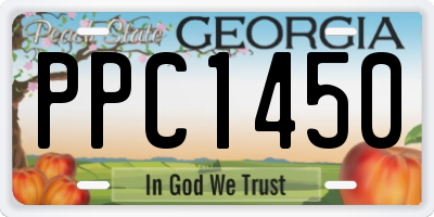GA license plate PPC1450