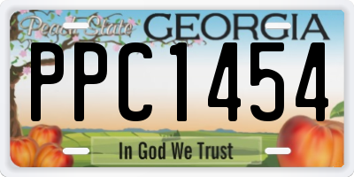 GA license plate PPC1454